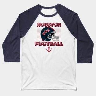 Houston Football Vintage Style Baseball T-Shirt